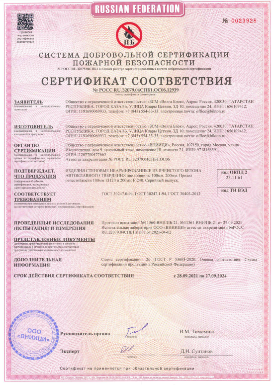 Сертификаты Bikton